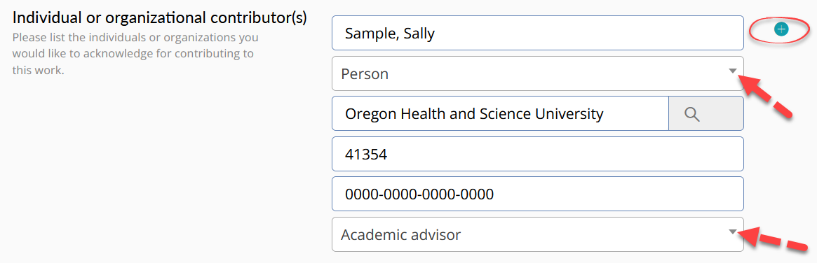 Adding contributor information