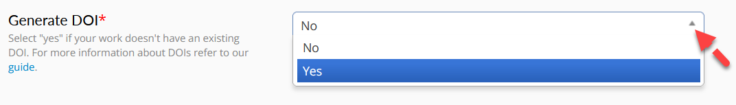 generate a DOI for work