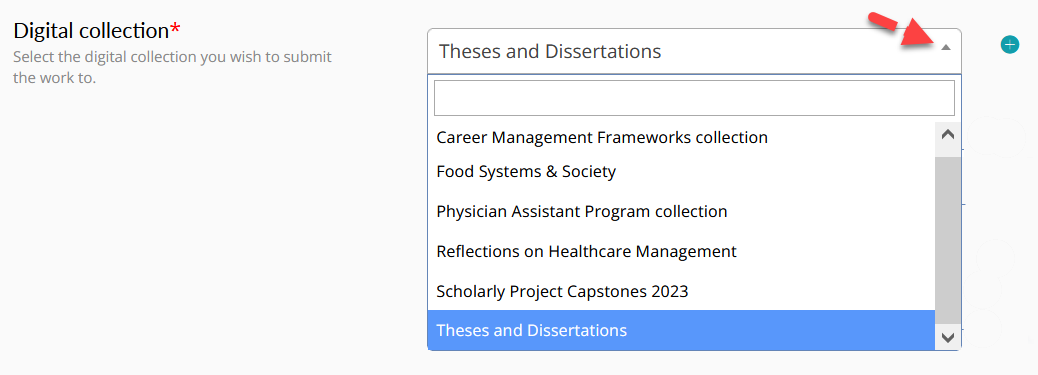 Choose the digital collection