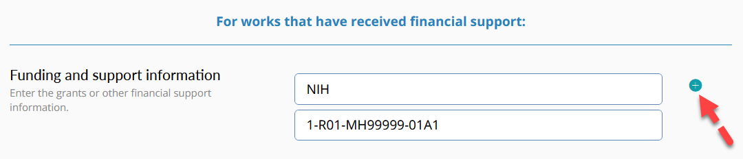 Enter Funding Information