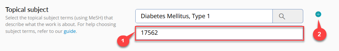 Add multiple topical subjects