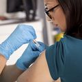 Patient getting a vaccine