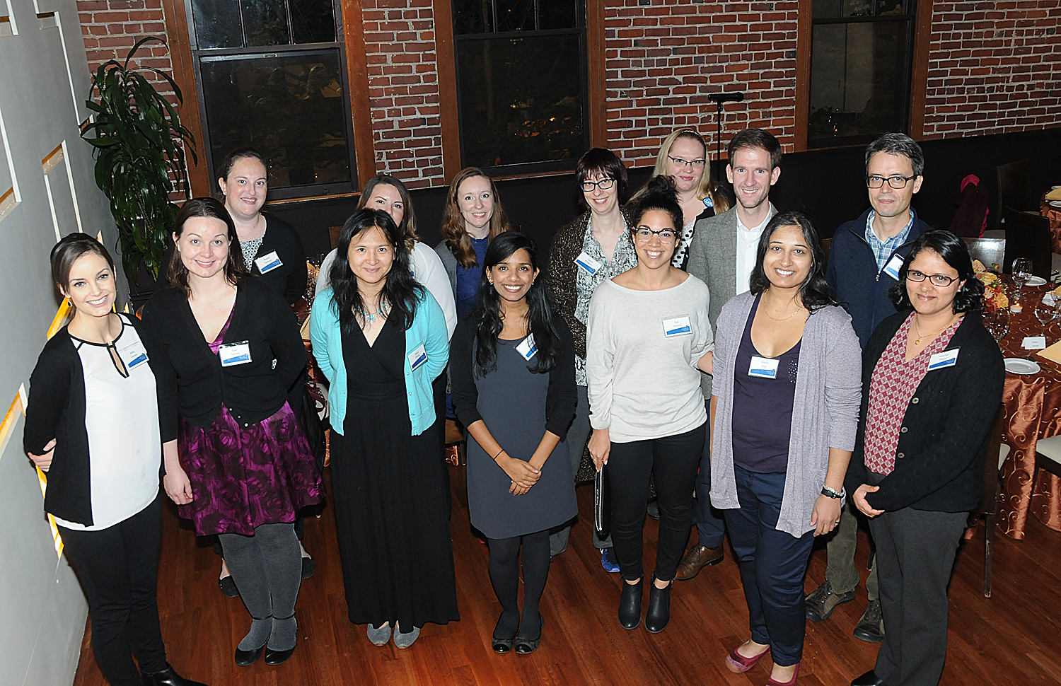 Residents and fellows at dinner