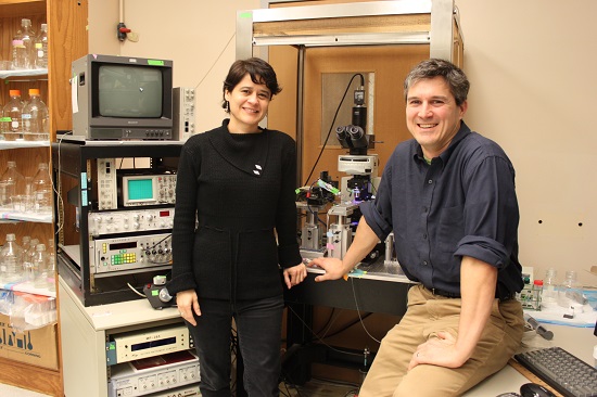 Dr. Eric Schnell (right) with Dr. Laura Villasana