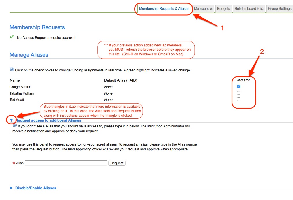 Managing Aliases