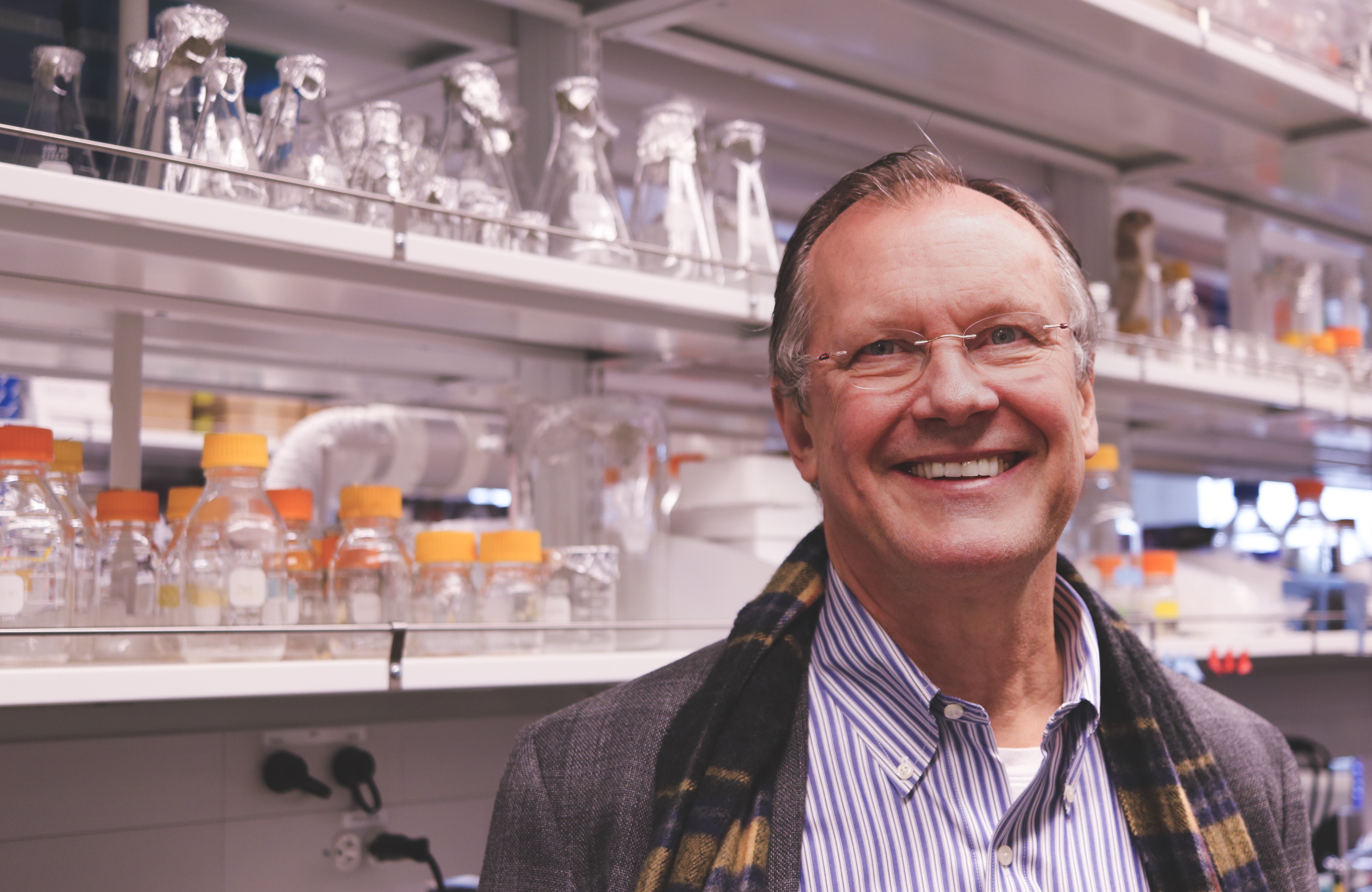 David H. Ellison, MD in the Ellison Lab, 2018