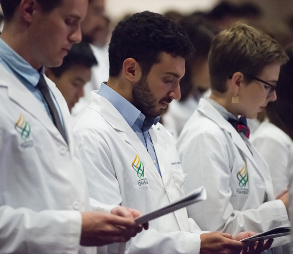 Medical Students at the SOM White Coat Ceremony