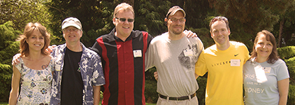 Simultaneous Pancreas-Kidney Transplant Recipients pose for a photo with Dr. Scott one of our transplant surgeons.