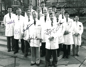 Dr. John Barry and the 博彩网站 provider staff pose for a team photo