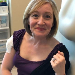 Jackie Labrecque of KATU after she had a skin cancer removed.