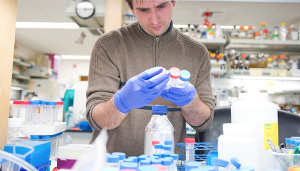 Andrew Mack at work in Barklis Lab