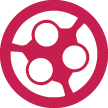 Icon representing three people in a group huddle