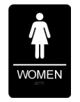 Women's bathroom sign