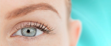 Close up of a woman's left eye