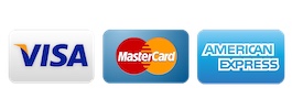 Visa mastercard and AMEX icon display