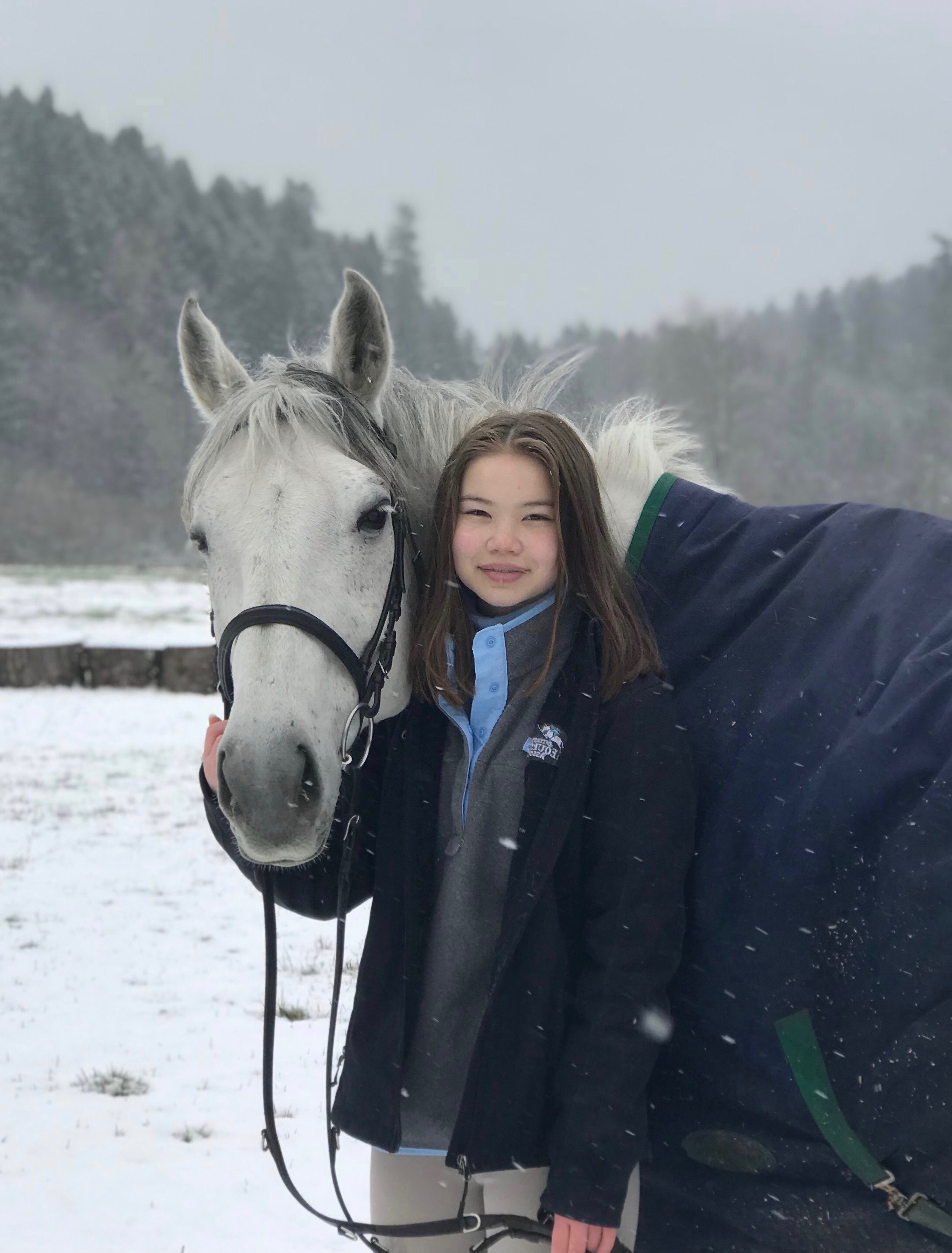 Photo of Adison with Cisco the horse