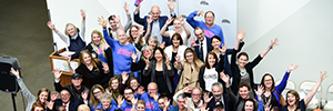 A group photo at an event