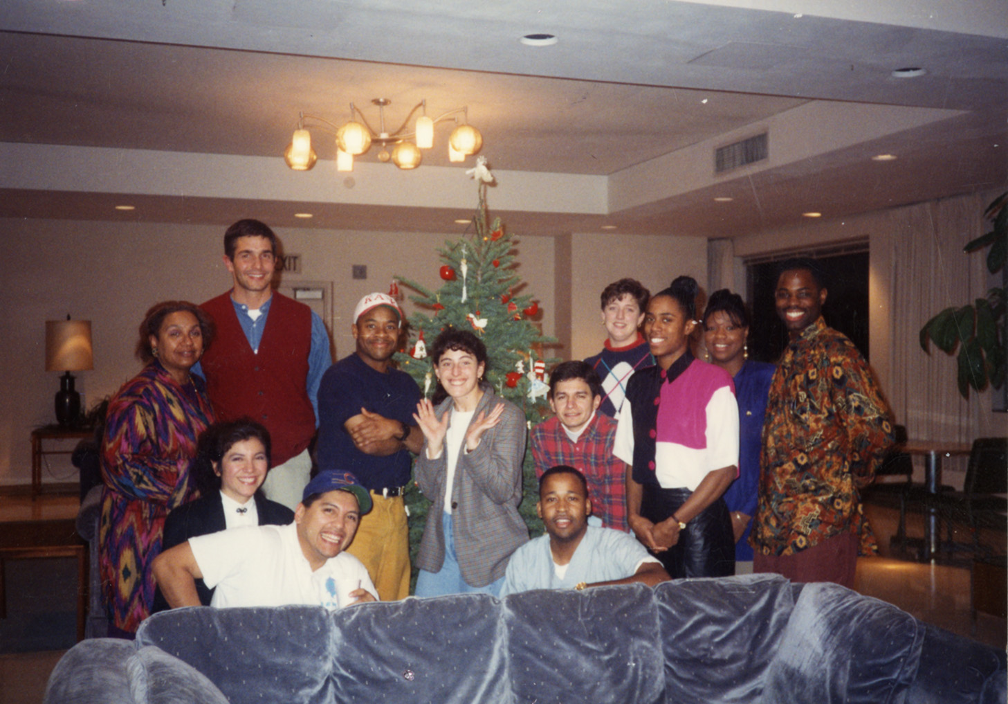 Elizabeth Britton, BSN, MN, at far left, poses with students as part of a Minority Affairs Office gathering.