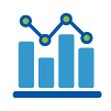 Icon of a bar graph with a line graph mapped above it.