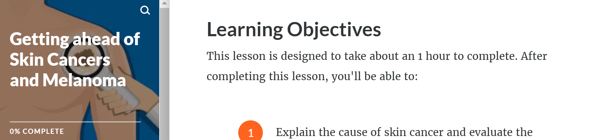 A snapshot of one of the curriculum modules for the high school outreach program