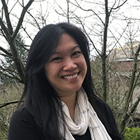 A photo of Melinda Wu outside on a winter day.