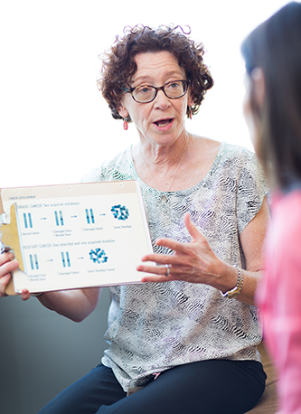 Dr. Sampson cares to ensure patients are informed about genetic conditions.