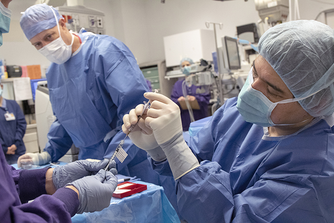 Operating room team and surgeon perform first ever gene therapy procuedure using CRISPR technology