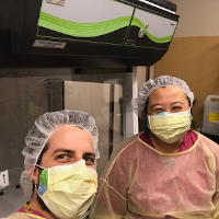 Matt and Sam put together our new fume hood.
