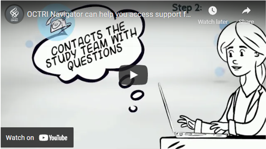 Animated video of how to request services from OCTRI