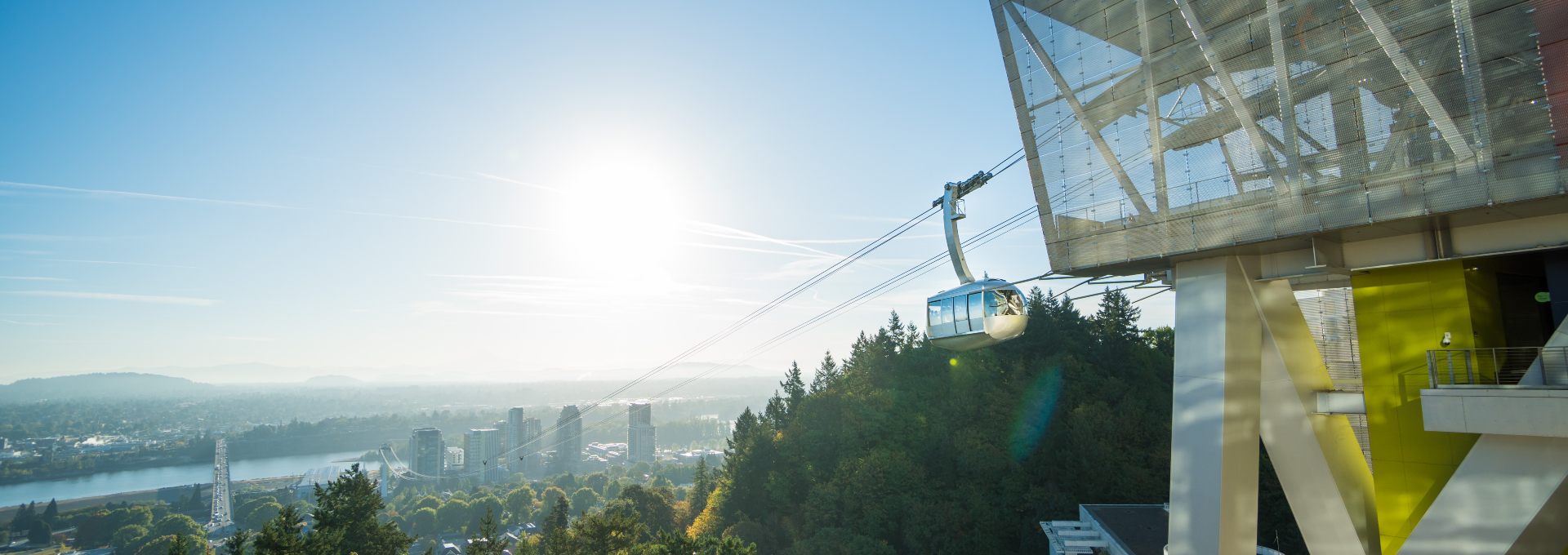 Tram arriving at Peter O. Kohler Pavilion landing