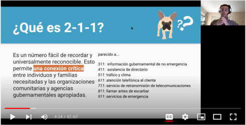 a screen shot of the webinar title slide