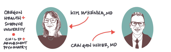 headshot drawing Dr. McKenna & Dr. Usher