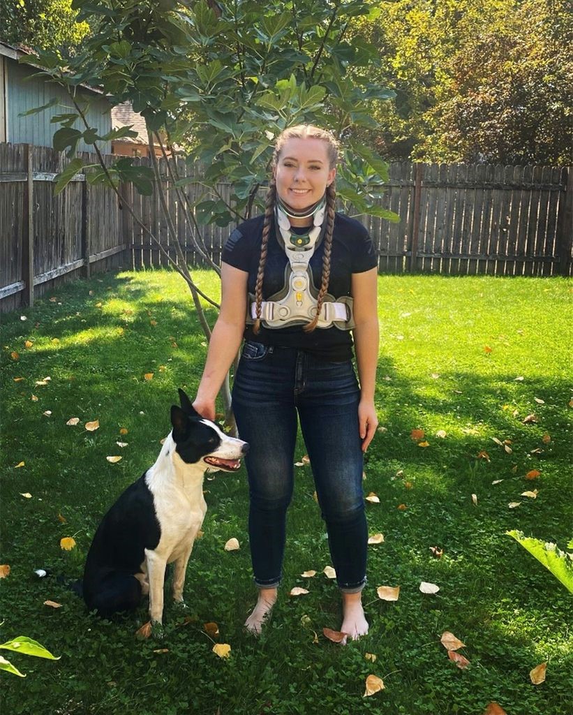 Marin Metz is walking again after a dirt-bike crash initially left her paralyzed.