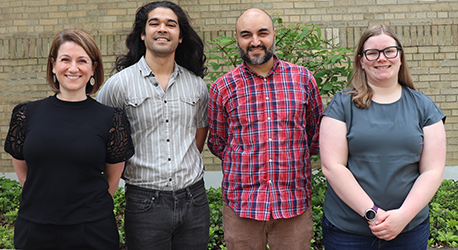 David Hurtado Lab June 2022, left to right: Rachel Madjlesi, Sam Greenspan, David Hurtado and Jackie Boyd