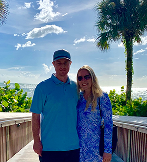 Photo of Dr. Courtney Bell and her husband