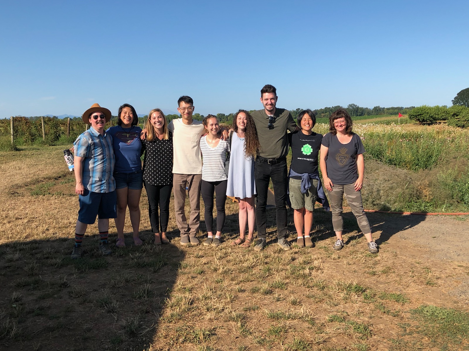 Reiss Lab at Sauvie Island, July 2019