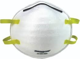 White Gerson 1730 N95 mask with yellow straps