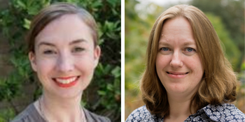 Headshots of two women, smiling