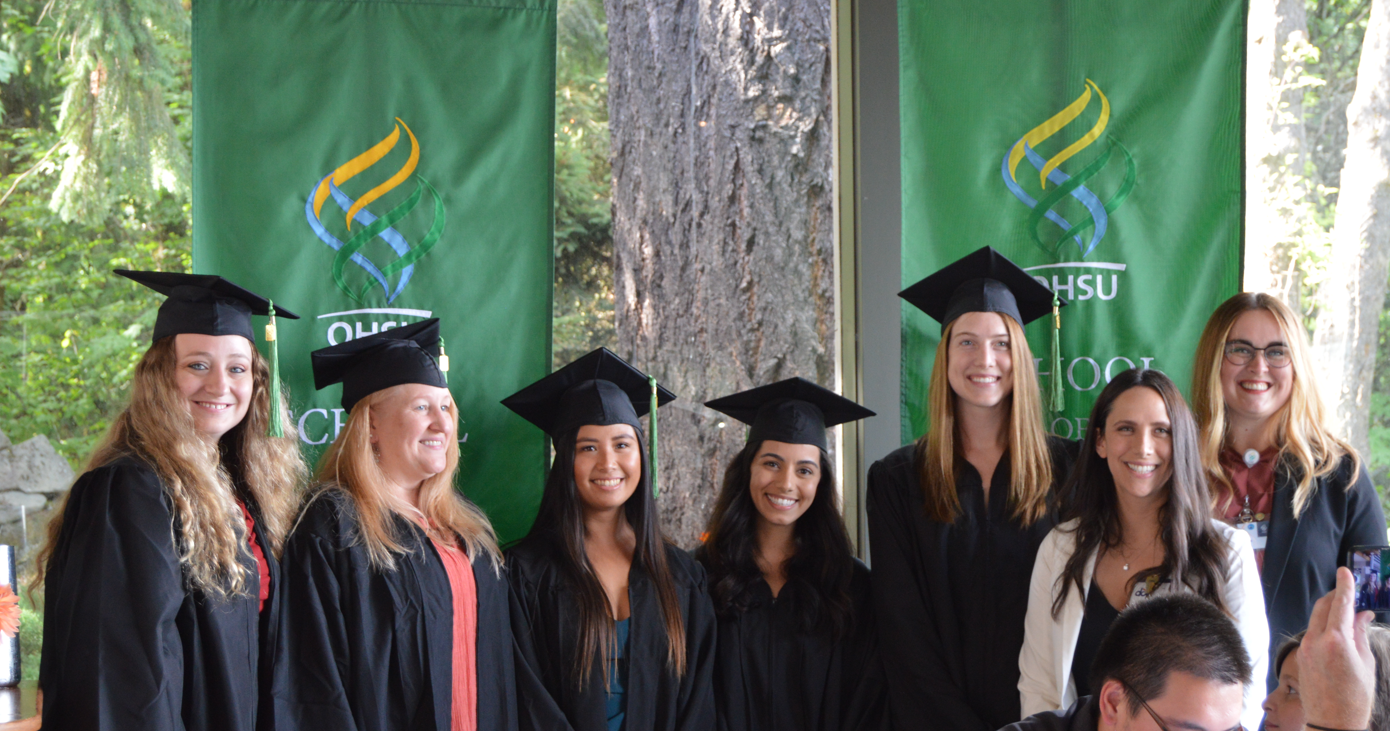 Class of 2021 students at RT graduation dinner.