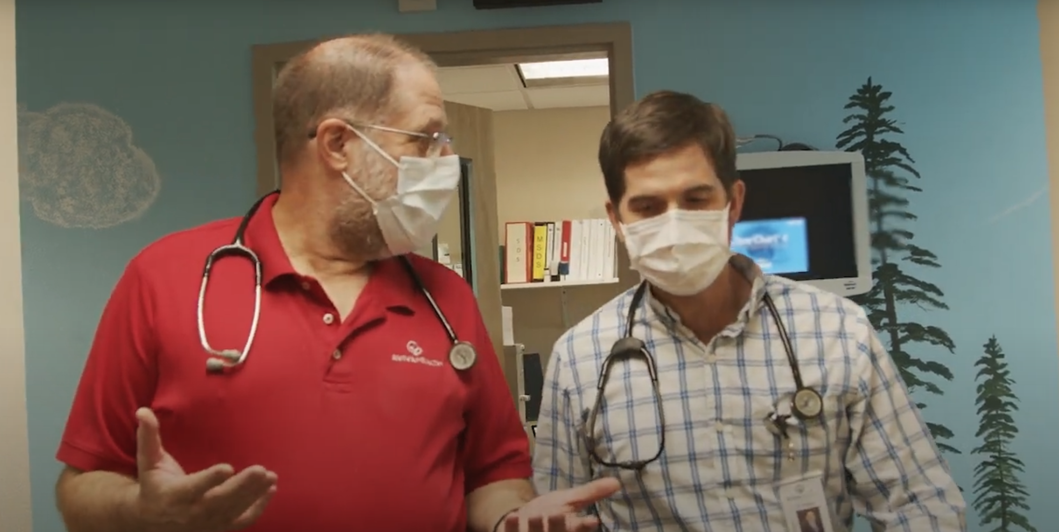 Health care providers in an office