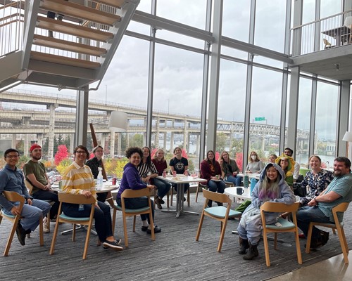 CDCB Halloween pizza gathering at KCRB