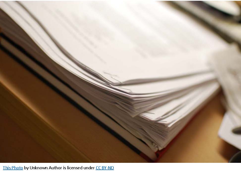 papers on a desk