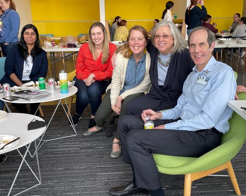 Drs. Agarwal, Ruhland, Moran, Coussens, Druker, CDBC Holiday Potluck, Jan 2023