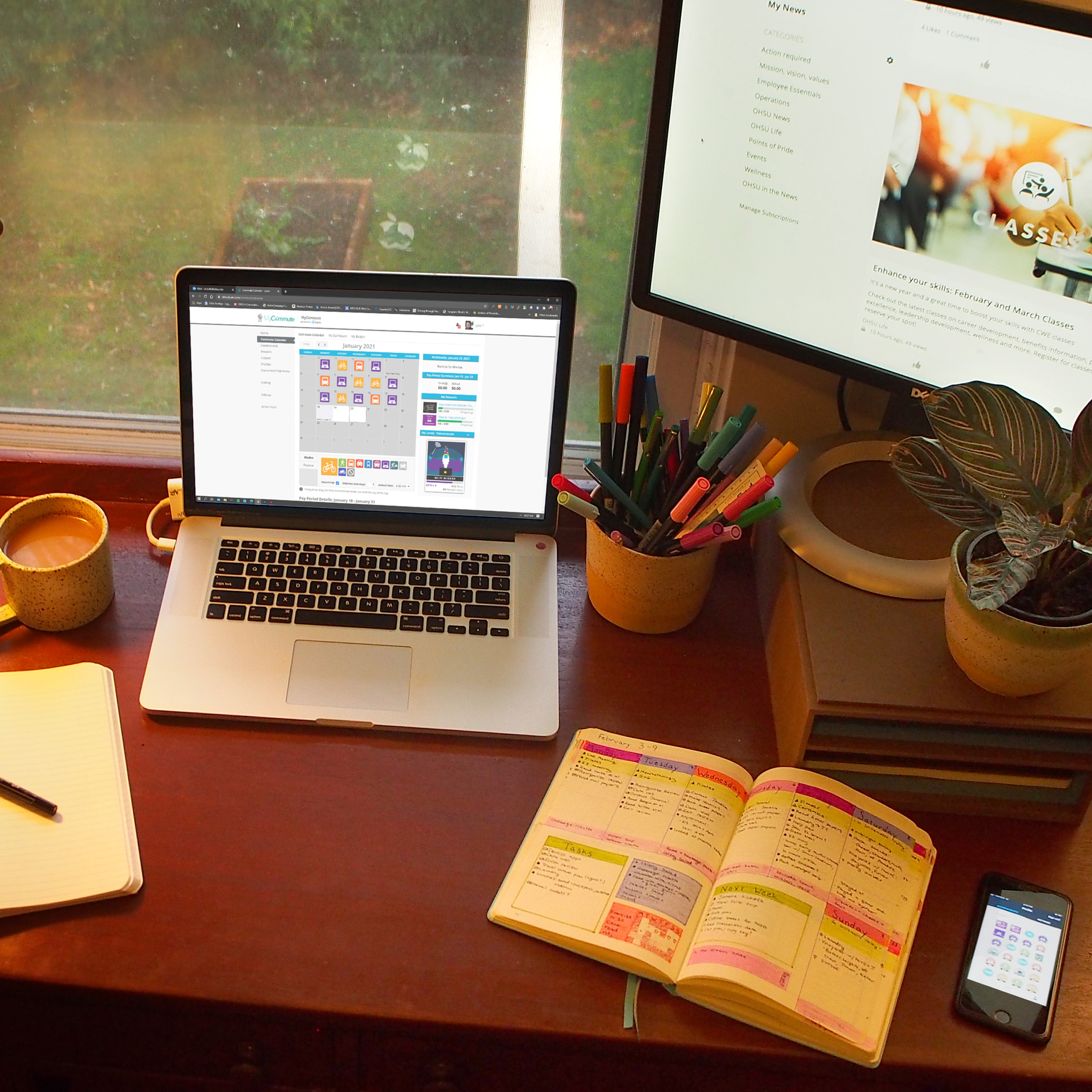 Home office space for telework