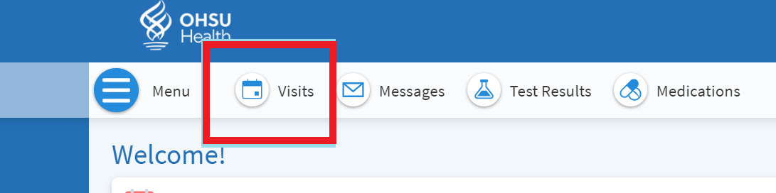 visits mychart menu