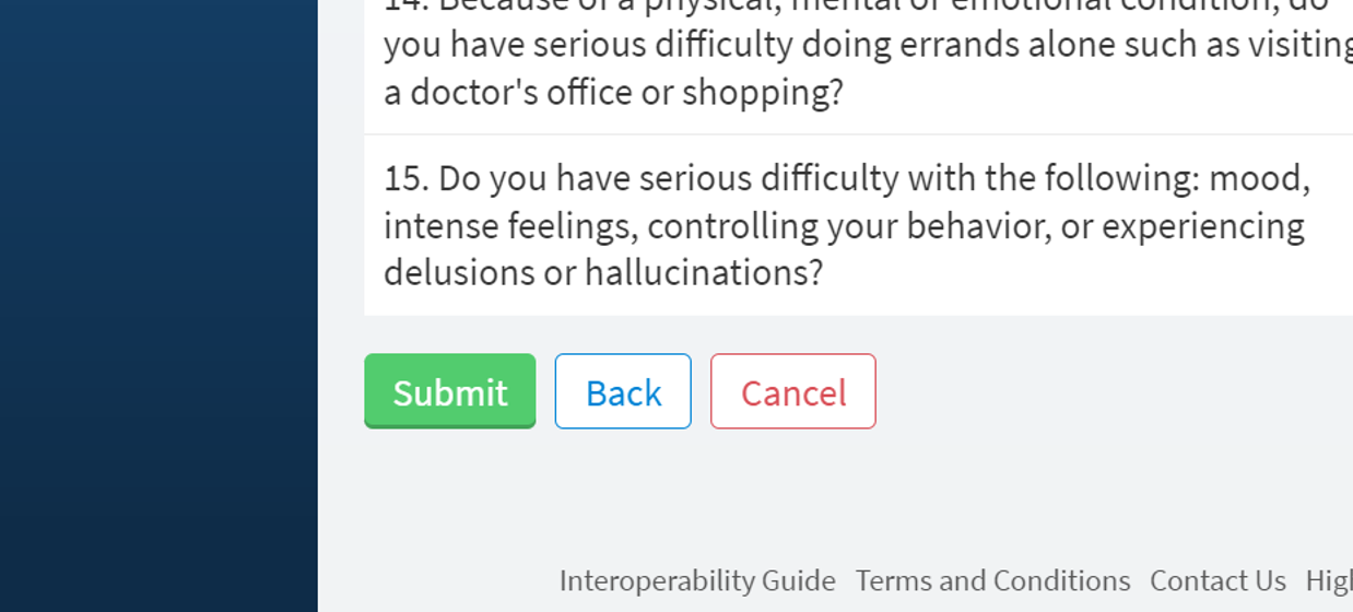 Submit button MyChart