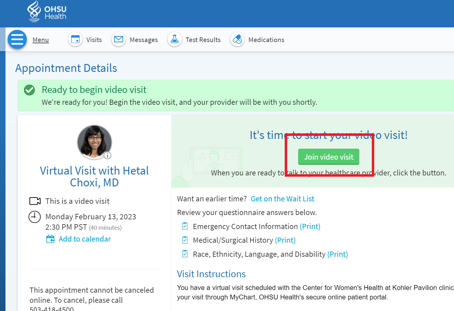join virtual visit