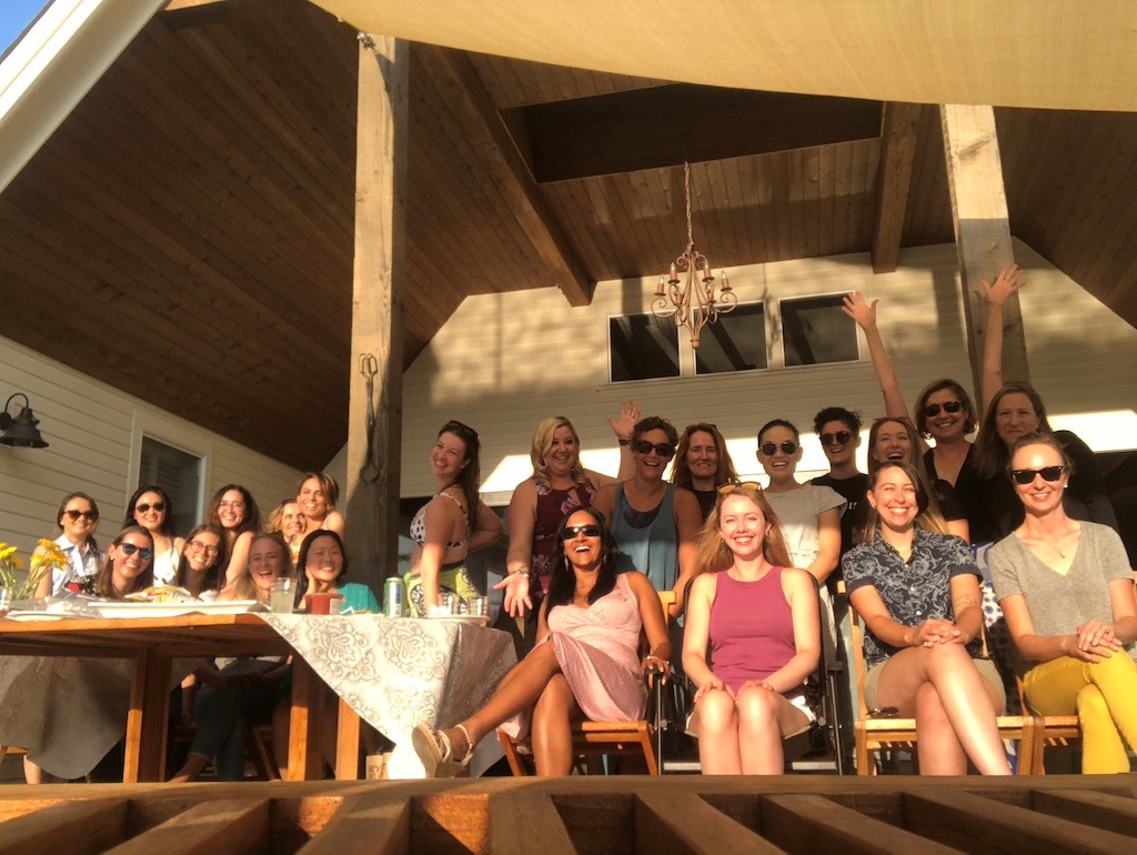 End of the summer pool party, hosted by Dr. Brooke Beckett.