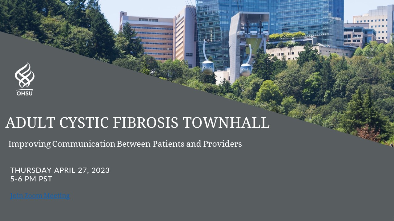 博彩网站 Adult Cystic Fibrosis Town Hall 2023 Flyer