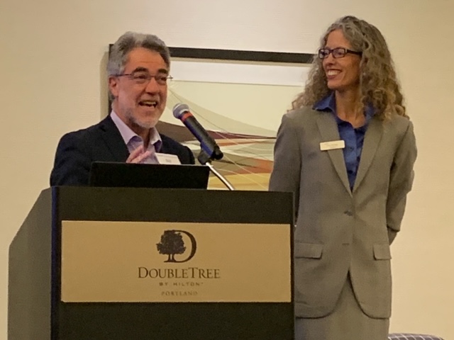 Bill Hersh and HIMSS board member Laura Kreofsky, MHA, MBA, PMP